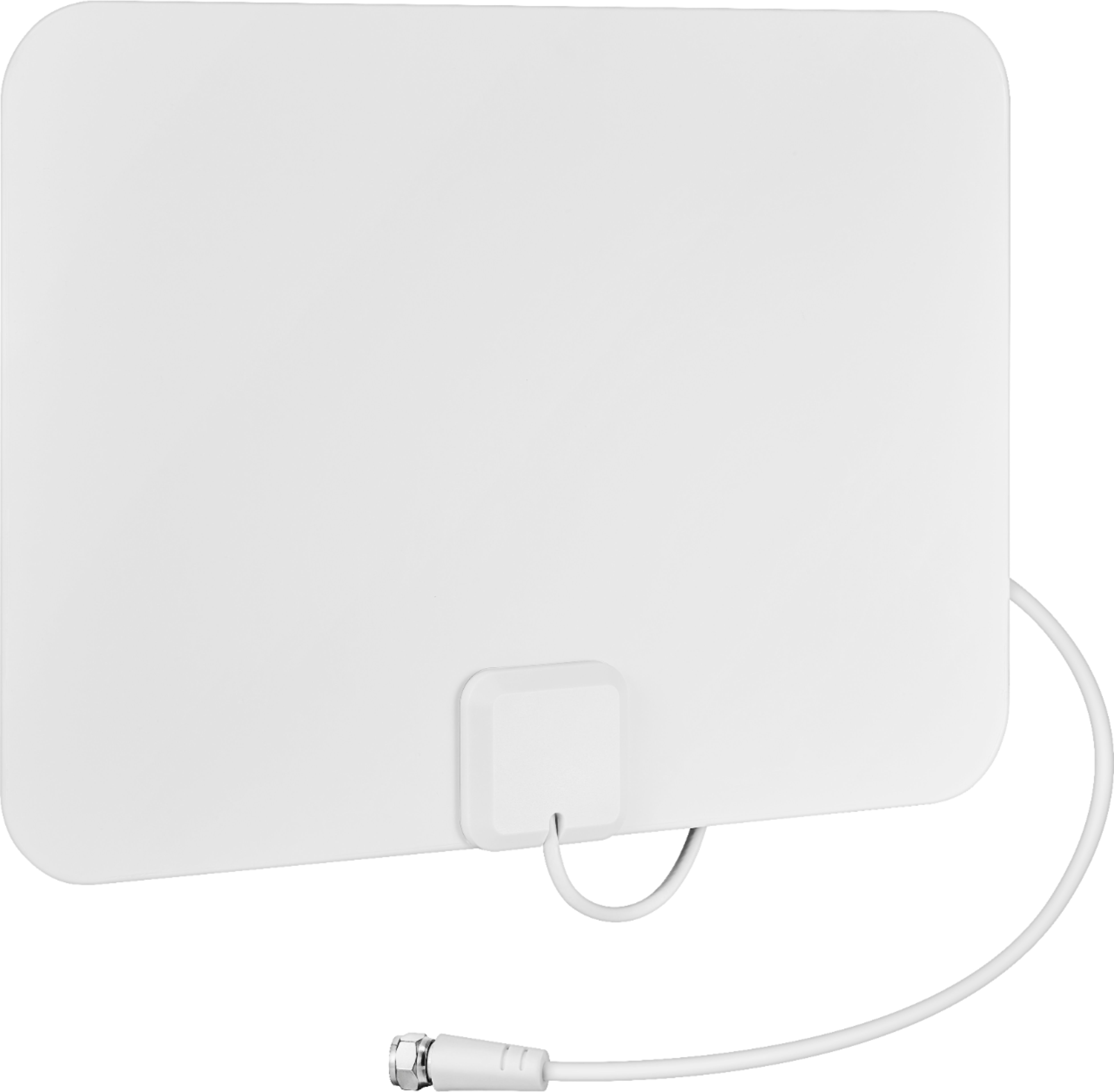 Angle View: Insignia™ - Ultra-Thin Indoor Plate HDTV Antenna - Black/White