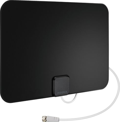 Insignia™ - Ultra-Thin Indoor Plate HDTV Antenna - Black/White