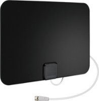 Insignia™ - Ultra-Thin Indoor Plate HDTV Antenna - Black/White - Front_Zoom