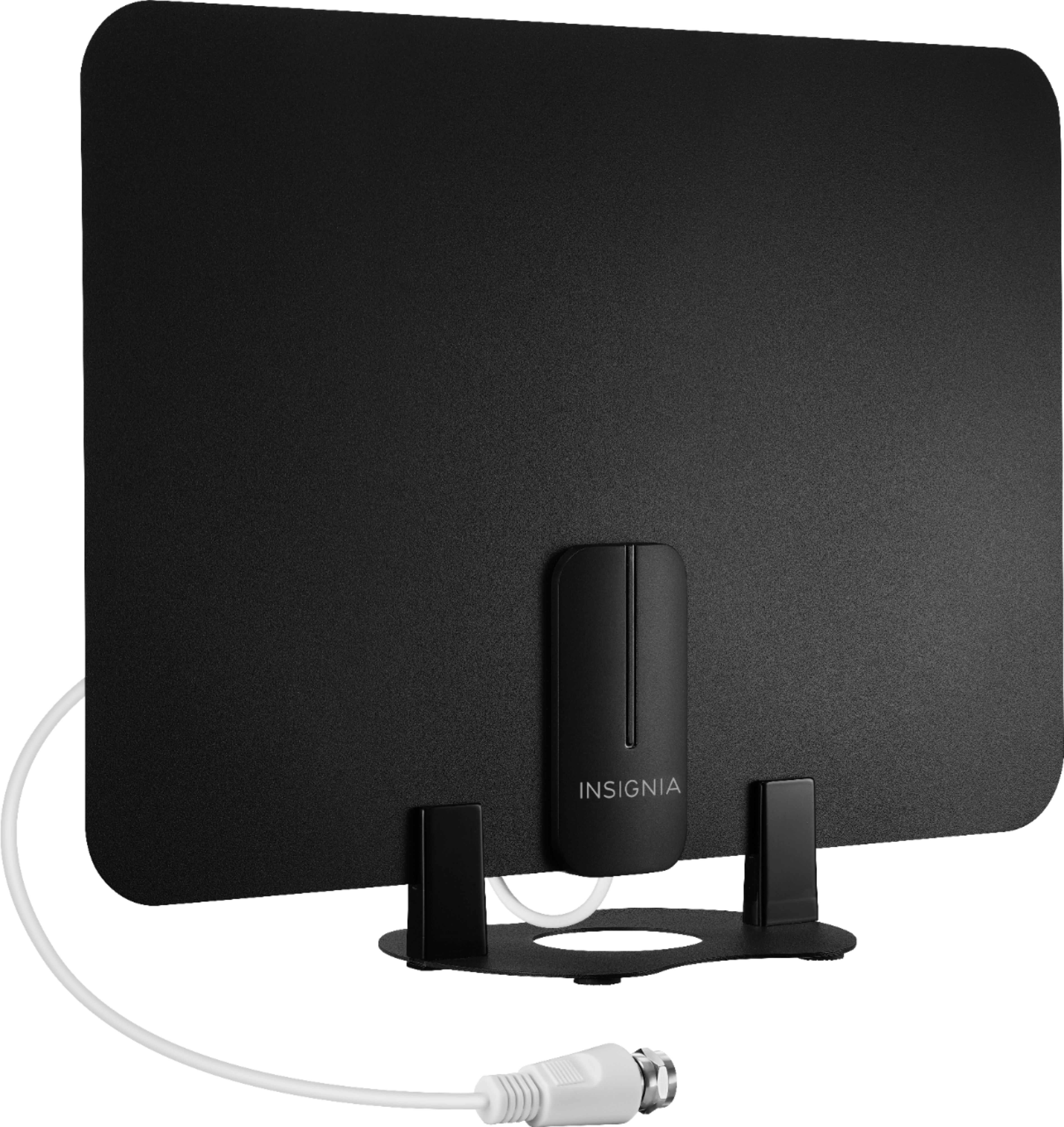 Angle View: Insignia™ - Amplified Thin Film Indoor HDTV Antenna - Black/White