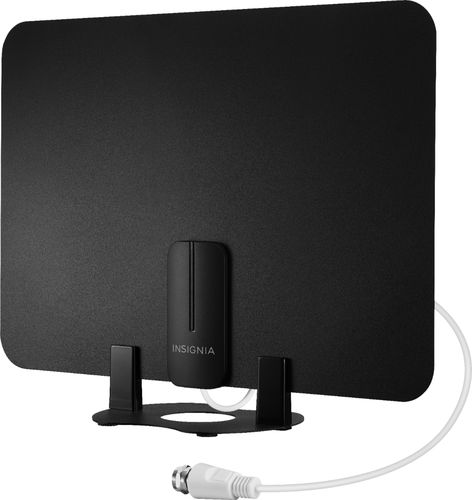 Insignia™ - Amplified Thin Film Indoor HDTV Antenna - Black/White