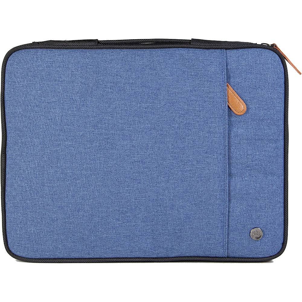 Back View: PKG - Sleeve for up to 14" Laptop - Light Blue
