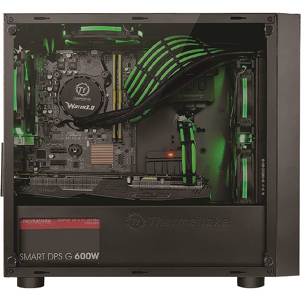 Alt View 16. Thermaltake - Versa H18 TG Mid Tower Case - Black, Blue.