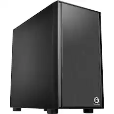 Front. Thermaltake - Versa H17 Micro ATX Mini Tower Case - Black.
