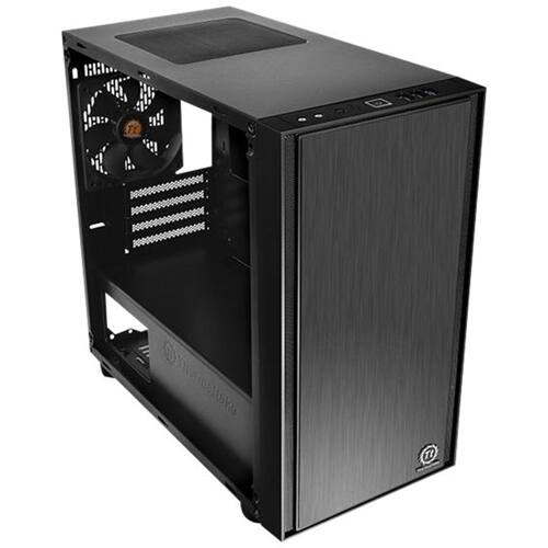 Alt View 14. Thermaltake - Versa H17 Micro ATX Mini Tower Case - Black.
