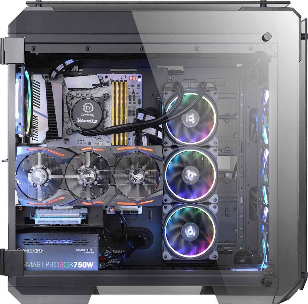 Alt View 16. Thermaltake - View 71 eATX Full Tower Case - Black.