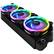 Alt View 11. Thermaltake - Riing Trio 12 LED RGB Radiator Fan TT Premium Edition 120mm Case Cooling Fan Kit with RGB Lighting (3-Pack) - Black.