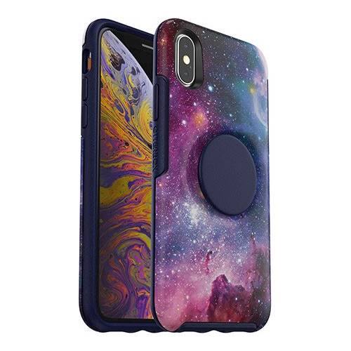 Alt View 13. OtterBox - Otter + Pop Symmetry Series Case for Apple® iPhone® X and XS - Blue Nebula.