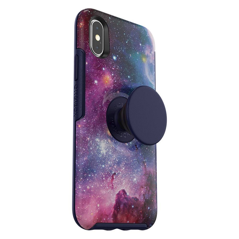 Alt View 16. OtterBox - Otter + Pop Symmetry Series Case for Apple® iPhone® X and XS - Blue Nebula.