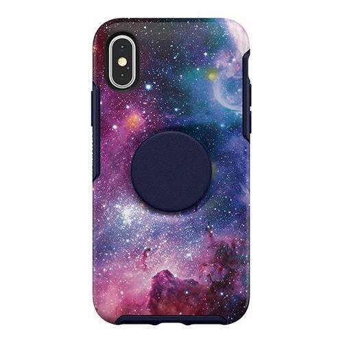 Alt View 1. OtterBox - Otter + Pop Symmetry Series Case for Apple® iPhone® X and XS - Blue Nebula.
