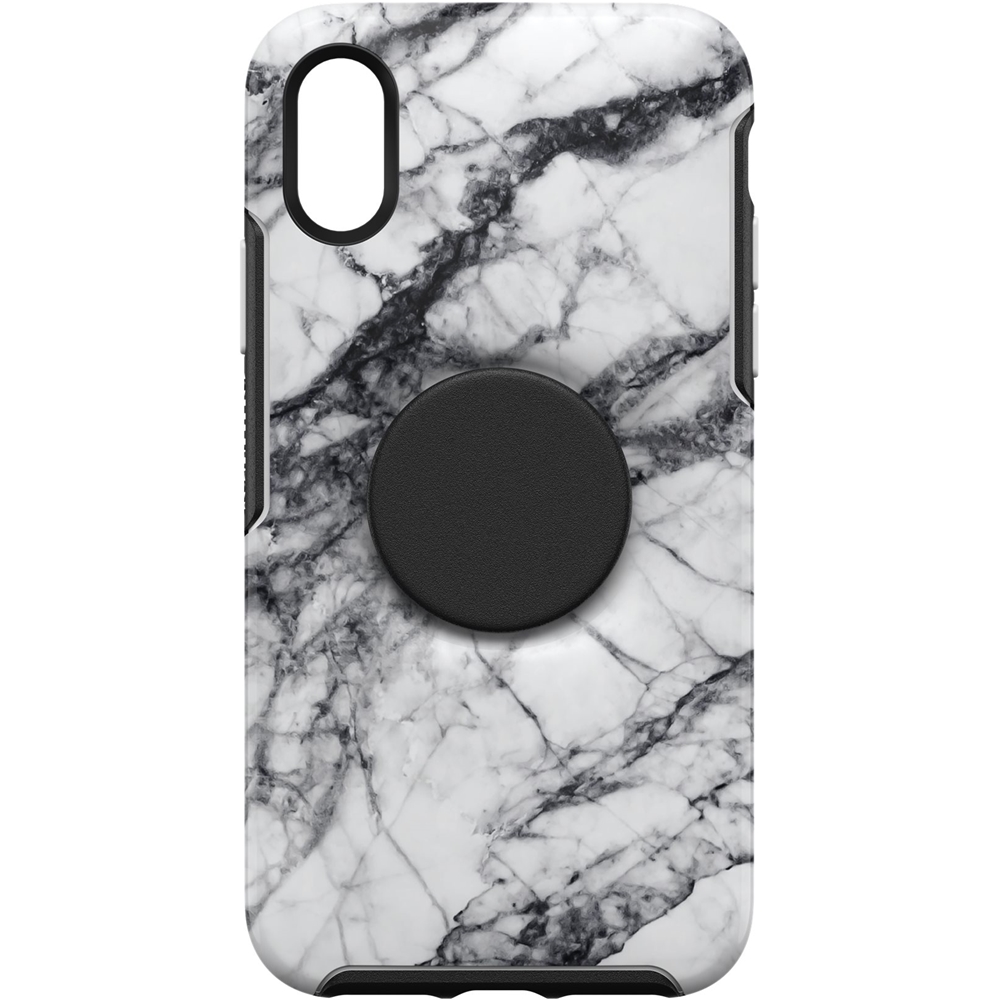 Buffalo Sabres OtterBox iPhone White Marble Slate Case - Black