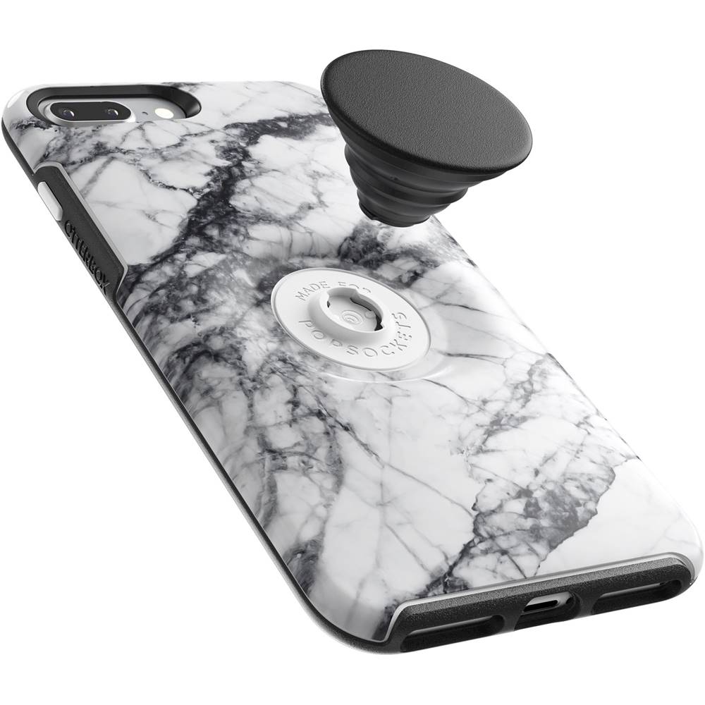 Best Buy: OtterBox Otter + and Pop Apple® Symmetry Series 7 iPhone® Case White for Plus Marble 8 77-61711 Plus