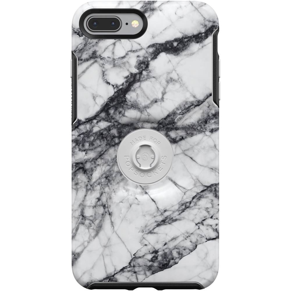 Best Buy: OtterBox Otter + Pop Symmetry Series Case for Apple® iPhone® 7  Plus and 8 Plus White Marble 77-61711