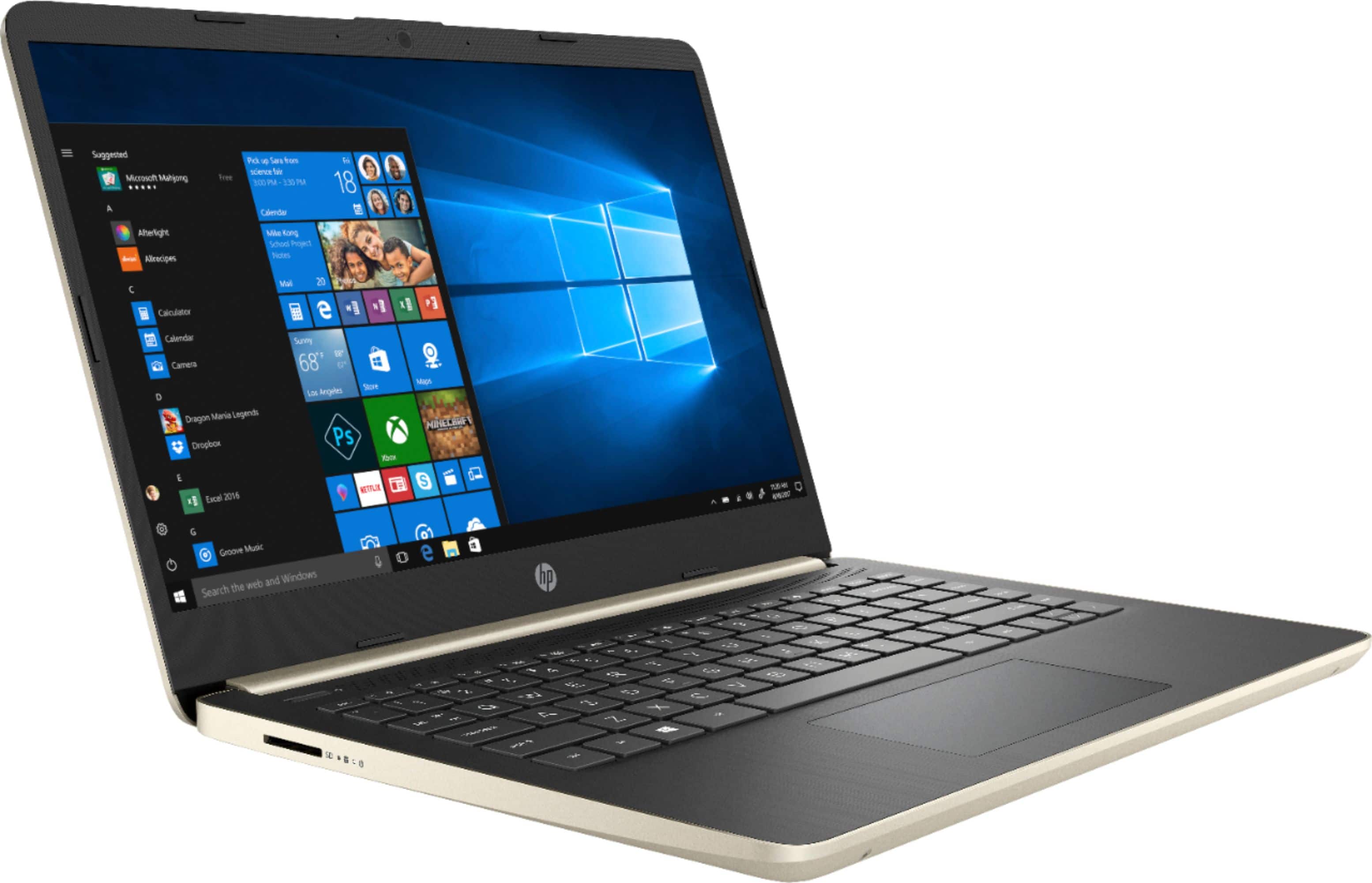 Angle. HP - 14" Touch-Screen Laptop - Intel Core i3 - 4GB Memory - 128GB Solid State Drive.
