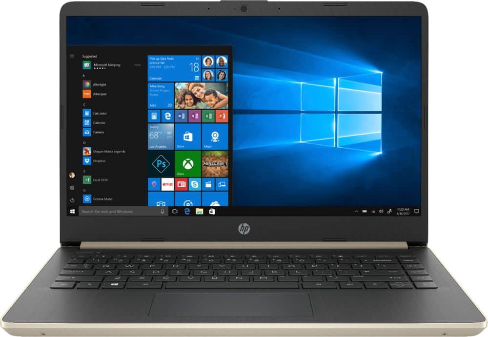 Front. HP - 14" Touch-Screen Laptop - Intel Core i3 - 4GB Memory - 128GB Solid State Drive.