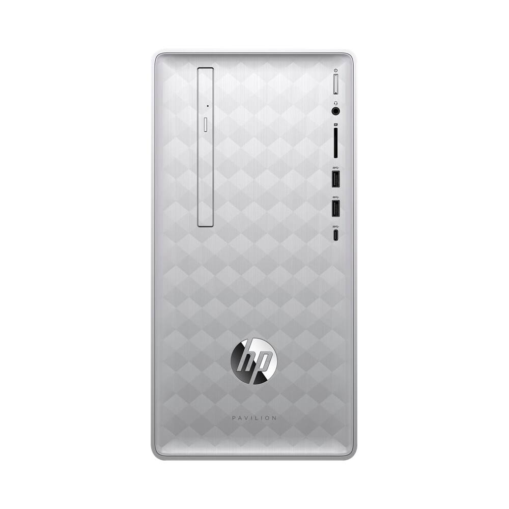 Front. HP - Pavilion Desktop - Intel Core i7 - 16GB Memory - 1TB Hard Drive - HP Finish In Natural Silver.