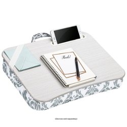 LapGear - Designer Lap Desk for 15.6" Laptop - Gray Damask - Front_Zoom