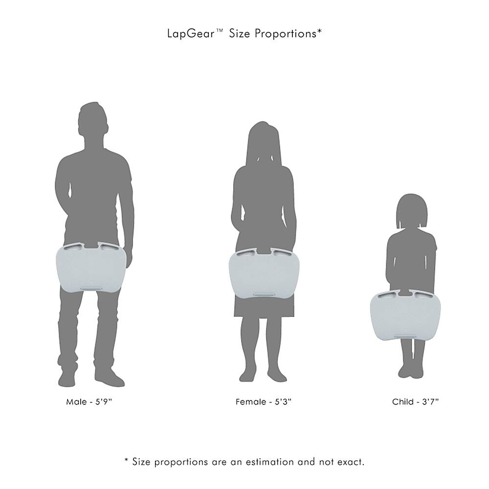 LapGear MyDesk® Lap Desk for 15.6" Laptop Cool Gray 44435 Best Buy