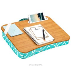 LapGear - Designer Lap Desk for 15.6" Laptop - Aqua Trellis - Front_Zoom