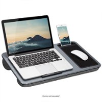 LapGear - Home Office Lap Desk for 15.6" Laptop - Silver Carbon - Front_Zoom