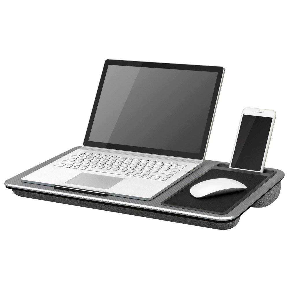 Alt View 12. LapGear - Home Office Lap Desk for 15.6" Laptop - Silver Carbon.