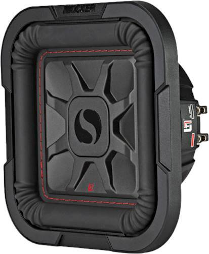 Left. KICKER - Solo-Baric L7T 8" Dual-Voice-Coil 8-Ohm Subwoofer - Black.