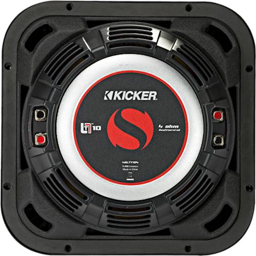 Back View: KICKER - Solo-Baric L7T 10" Dual-Voice-Coil 4-Ohm Subwoofer - Black
