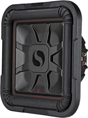 Left. KICKER - Solo-Baric L7T 12" Dual-Voice-Coil 4-Ohm Subwoofer - Black.