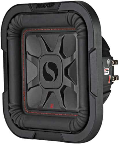 Left View: KICKER - Solo-Baric L7T 8" Dual-Voice-Coil 4-Ohm Subwoofer - Black