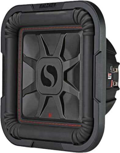 Left. KICKER - Solo-Baric L7T 10" Dual-Voice-Coil 8-Ohm Subwoofer - Black.