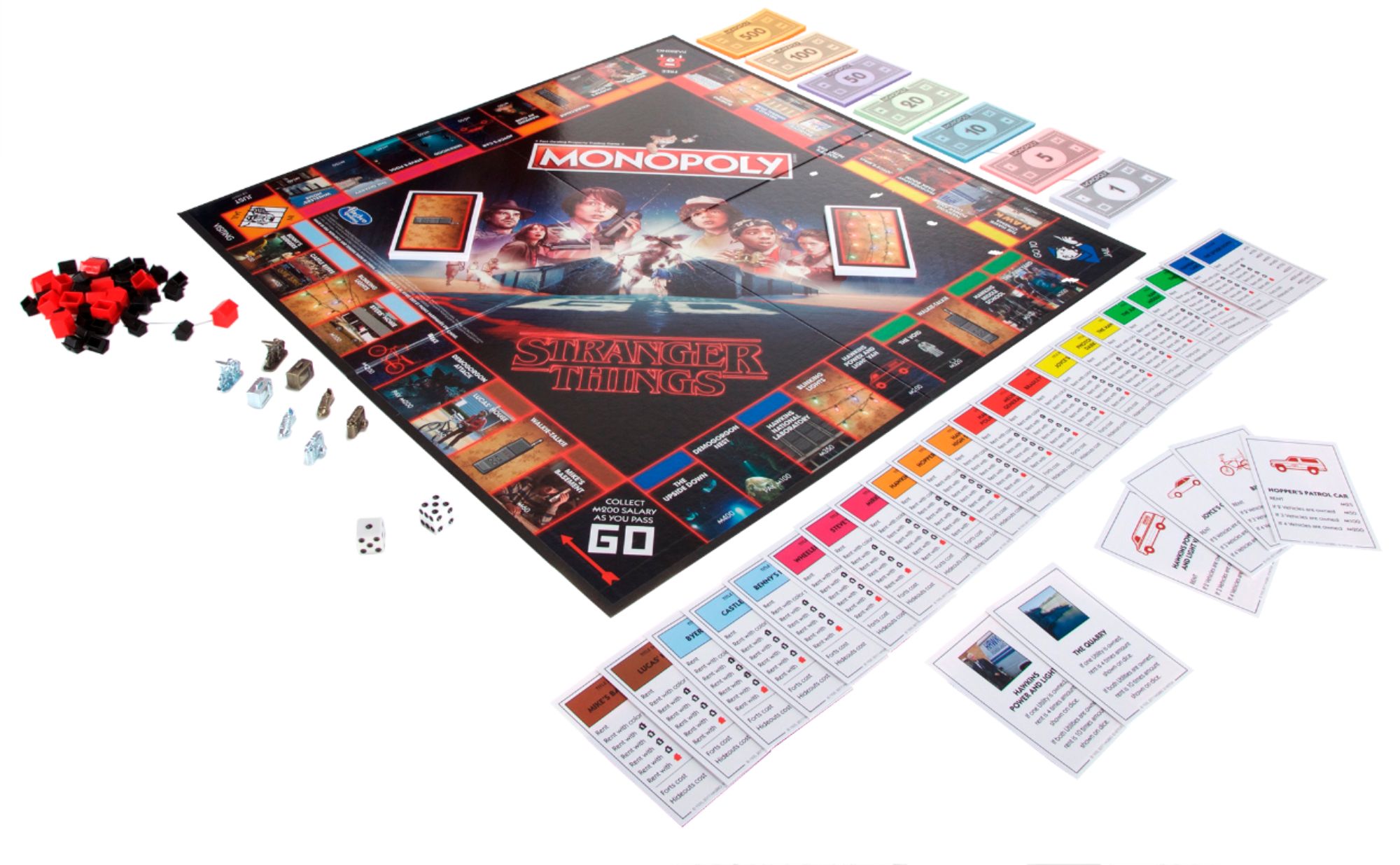 Angle View: Monopoly Board Game Stranger Things Edition
