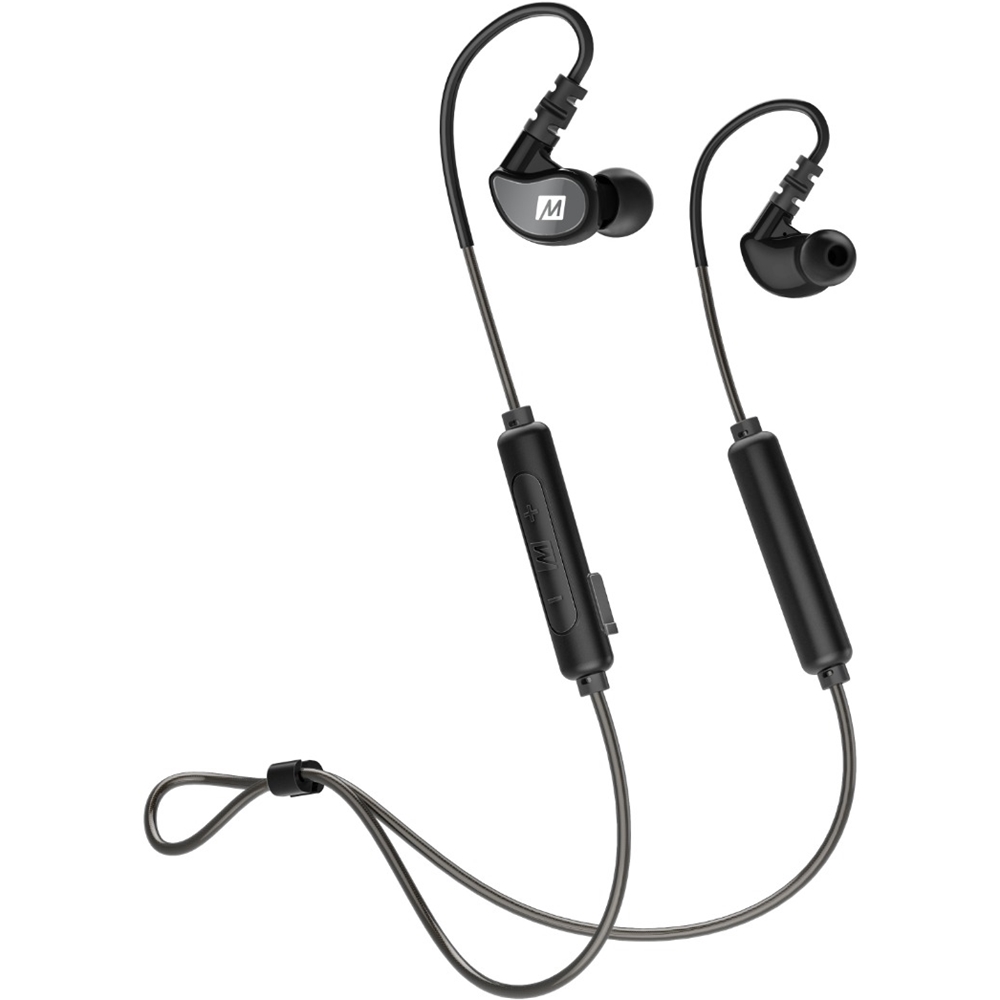 Angle View: MEE audio - M6B Sports Wireless In-Ear Headphones - Black/Gray