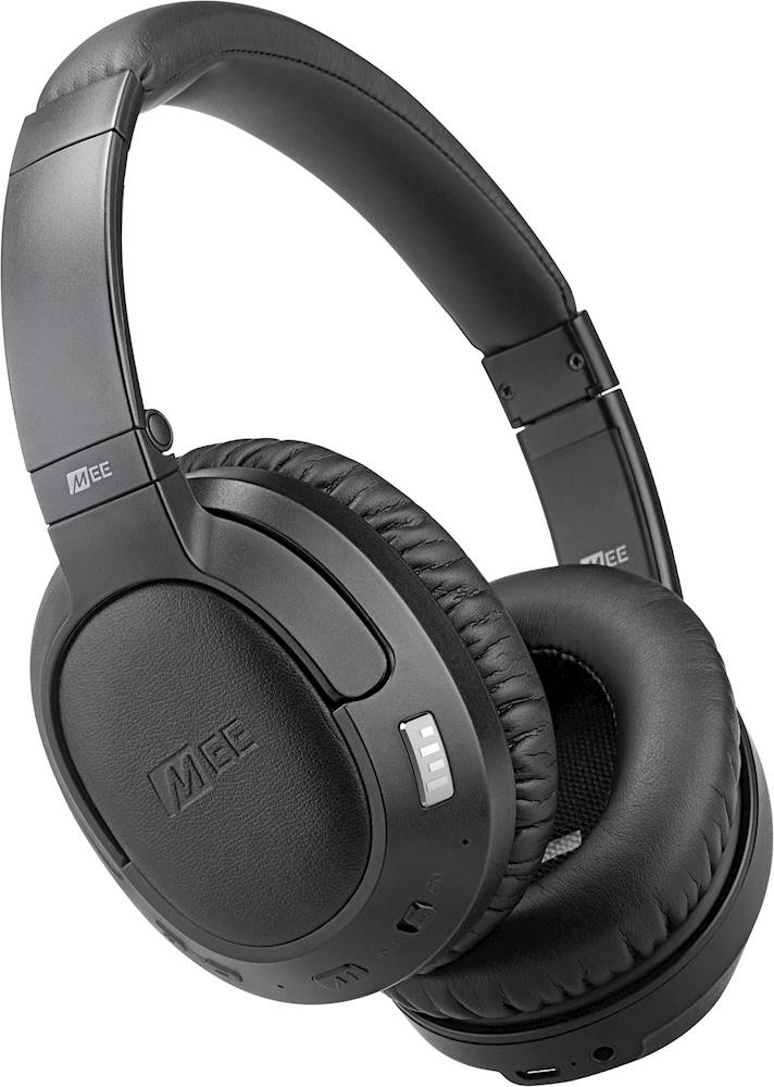 Angle View: MEE audio - Matrix Cinema Wireless Noise Cancelling Over-the-Ear Headphones - Black
