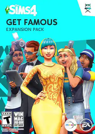 Front. Electronic Arts - The Sims 4 Get Famous. - T (Teen 13+)