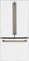 Café - 18 Cu. Ft. French Door Counter-Depth Refrigerator, Customizable - Matte White - Front_Zoom