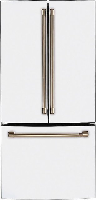 Front Zoom. Café - 18 Cu. Ft. French Door Counter-Depth Refrigerator - Matte white.