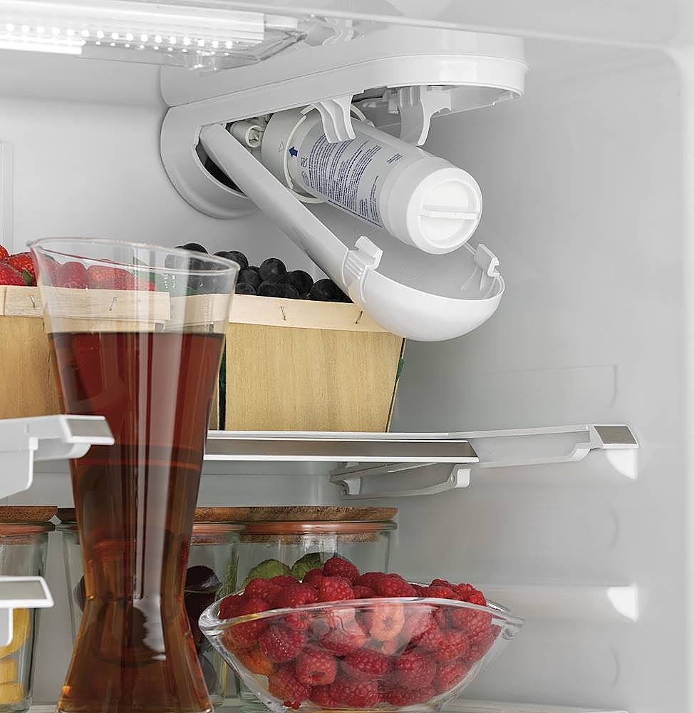 Alt View 16. Café - 18 Cu. Ft. French Door Counter-Depth Refrigerator, Customizable - Matte White.