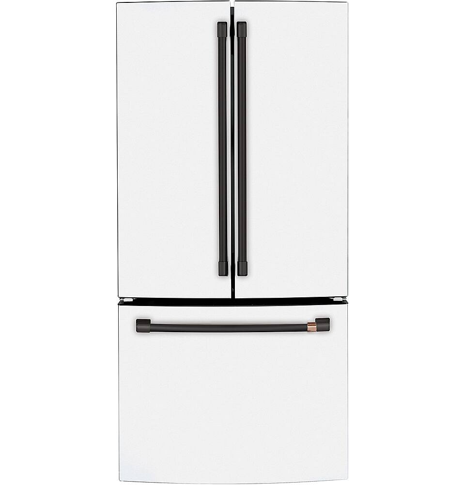 Alt View 36. Café - 18 Cu. Ft. French Door Counter-Depth Refrigerator, Customizable - Matte White.