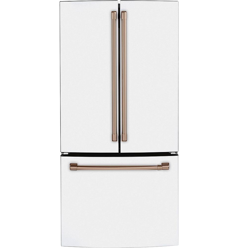 Alt View 37. Café - 18 Cu. Ft. French Door Counter-Depth Refrigerator, Customizable - Matte White.