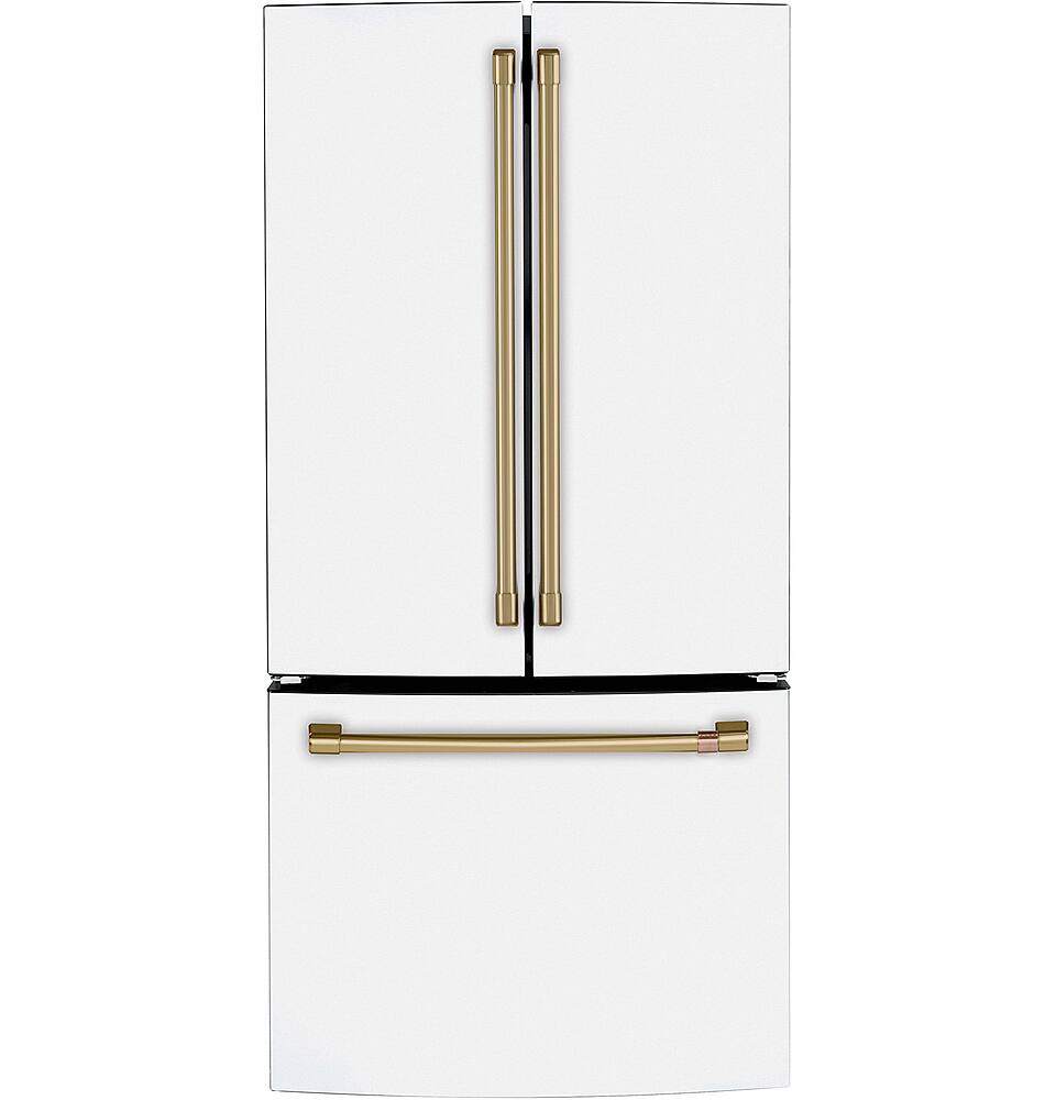 Alt View 38. Café - 18 Cu. Ft. French Door Counter-Depth Refrigerator, Customizable - Matte White.