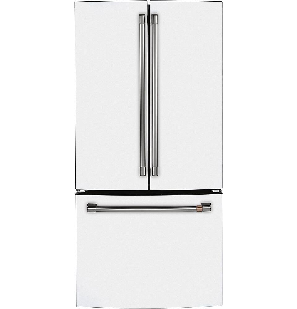 Alt View 39. Café - 18 Cu. Ft. French Door Counter-Depth Refrigerator, Customizable - Matte White.