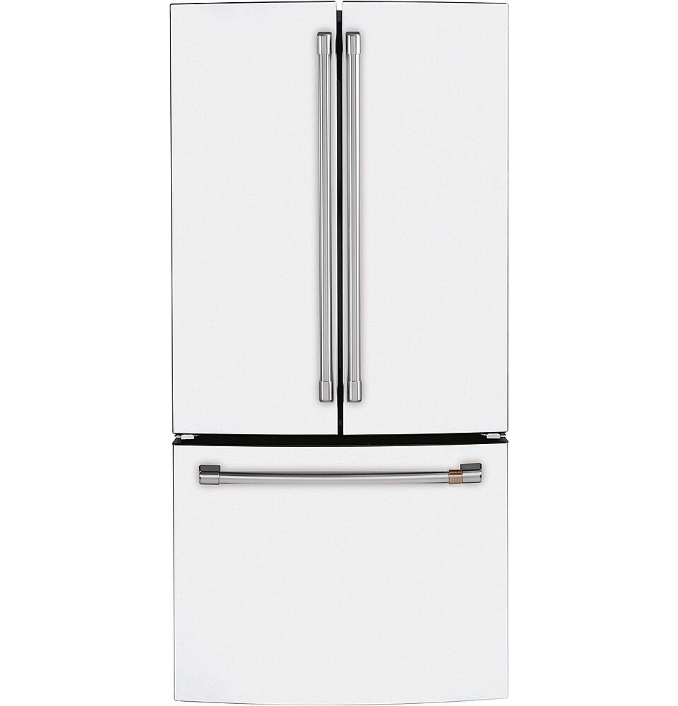 Alt View 40. Café - 18 Cu. Ft. French Door Counter-Depth Refrigerator, Customizable - Matte White.