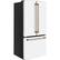 Left. Café - 18 Cu. Ft. French Door Counter-Depth Refrigerator, Customizable - Matte White.