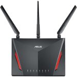 Front Zoom. ASUS - RT-AC86U AC2900 Dual-Band Wi-Fi Router with Life time internet Security - Black.