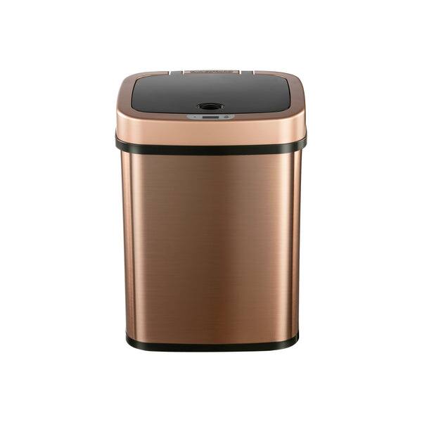 Front. Nine Stars - Rectangular Motion Sensor Trash Can 3.2 Gallon ABS.