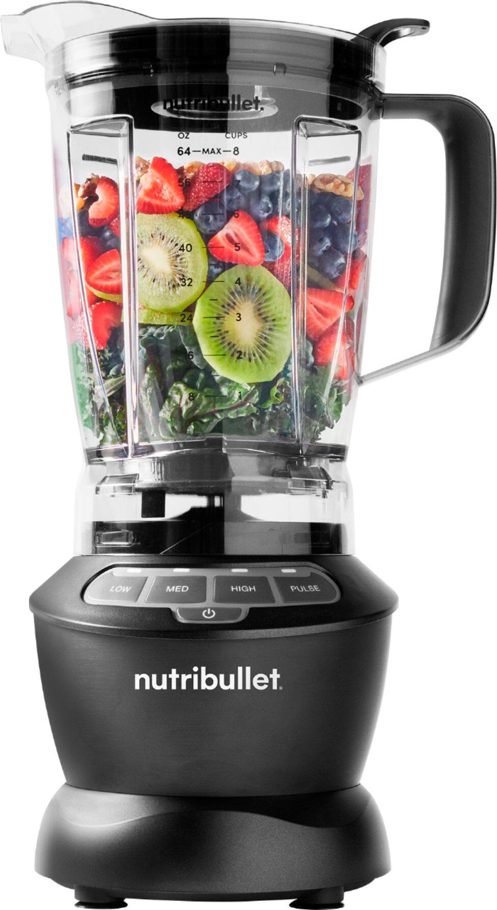 Alt View 11. NutriBullet - Blender Full Size 1200 Watt 640z NBF50400 - Dark Gray.