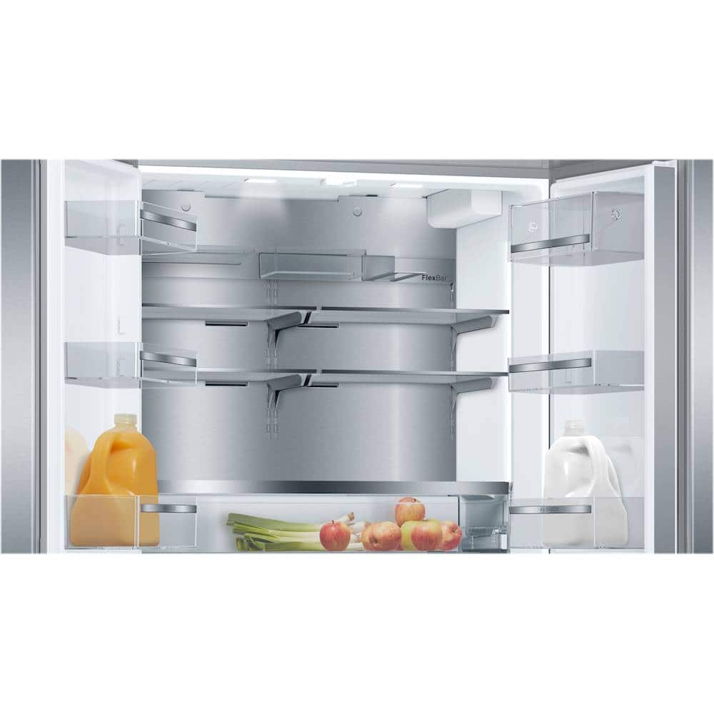Alt View 11. Bosch - 800 Series 21 Cu. Ft. 4-Door French Door Counter-Depth Smart Refrigerator - Stainless steel.