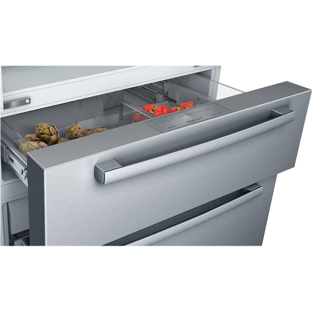 Alt View 16. Bosch - 800 Series 21 Cu. Ft. 4-Door French Door Counter-Depth Smart Refrigerator - Stainless steel.