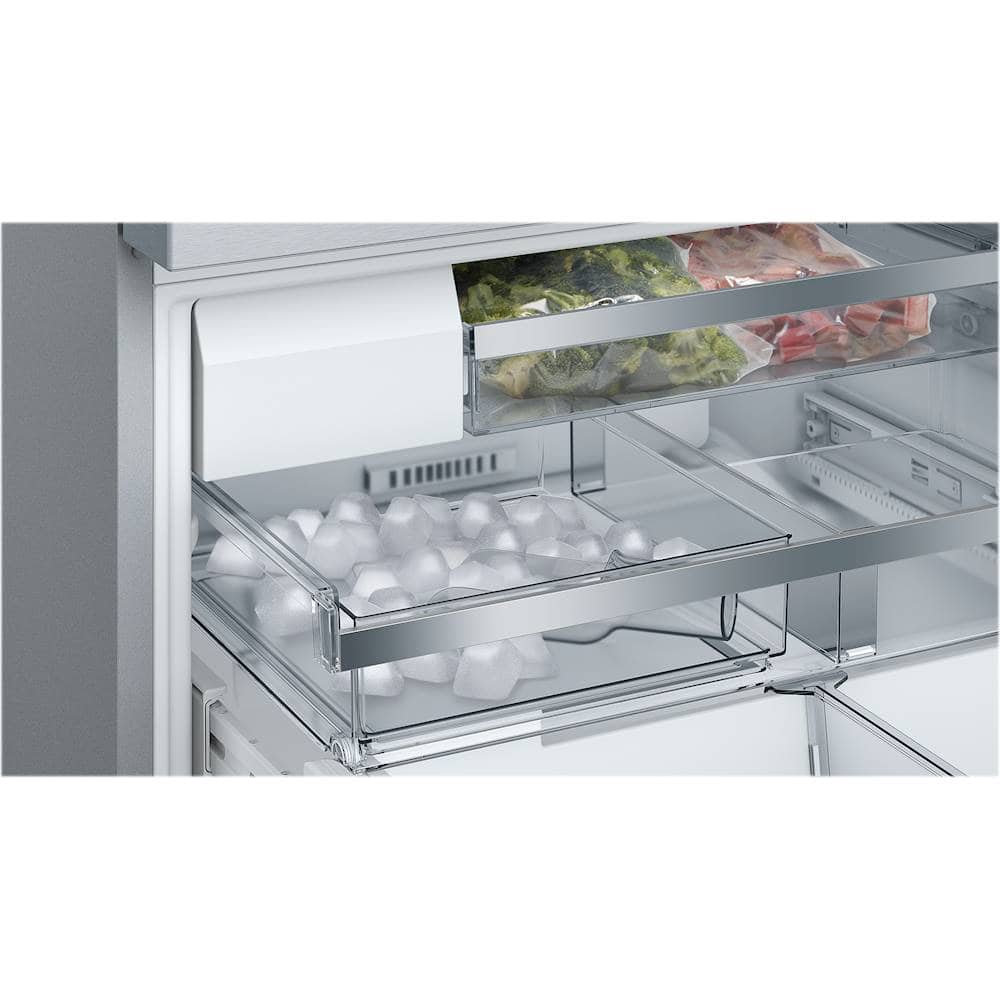 Alt View 17. Bosch - 800 Series 21 Cu. Ft. 4-Door French Door Counter-Depth Smart Refrigerator - Stainless steel.