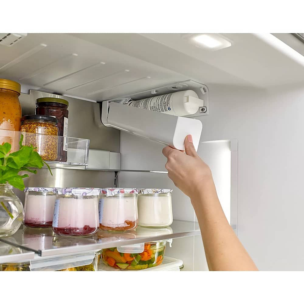 Alt View 23. Bosch - 800 Series 21 Cu. Ft. 4-Door French Door Counter-Depth Smart Refrigerator - Stainless steel.